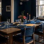 Navy Blue Minimalist Dining Room Ideas: Bold & Serene Design