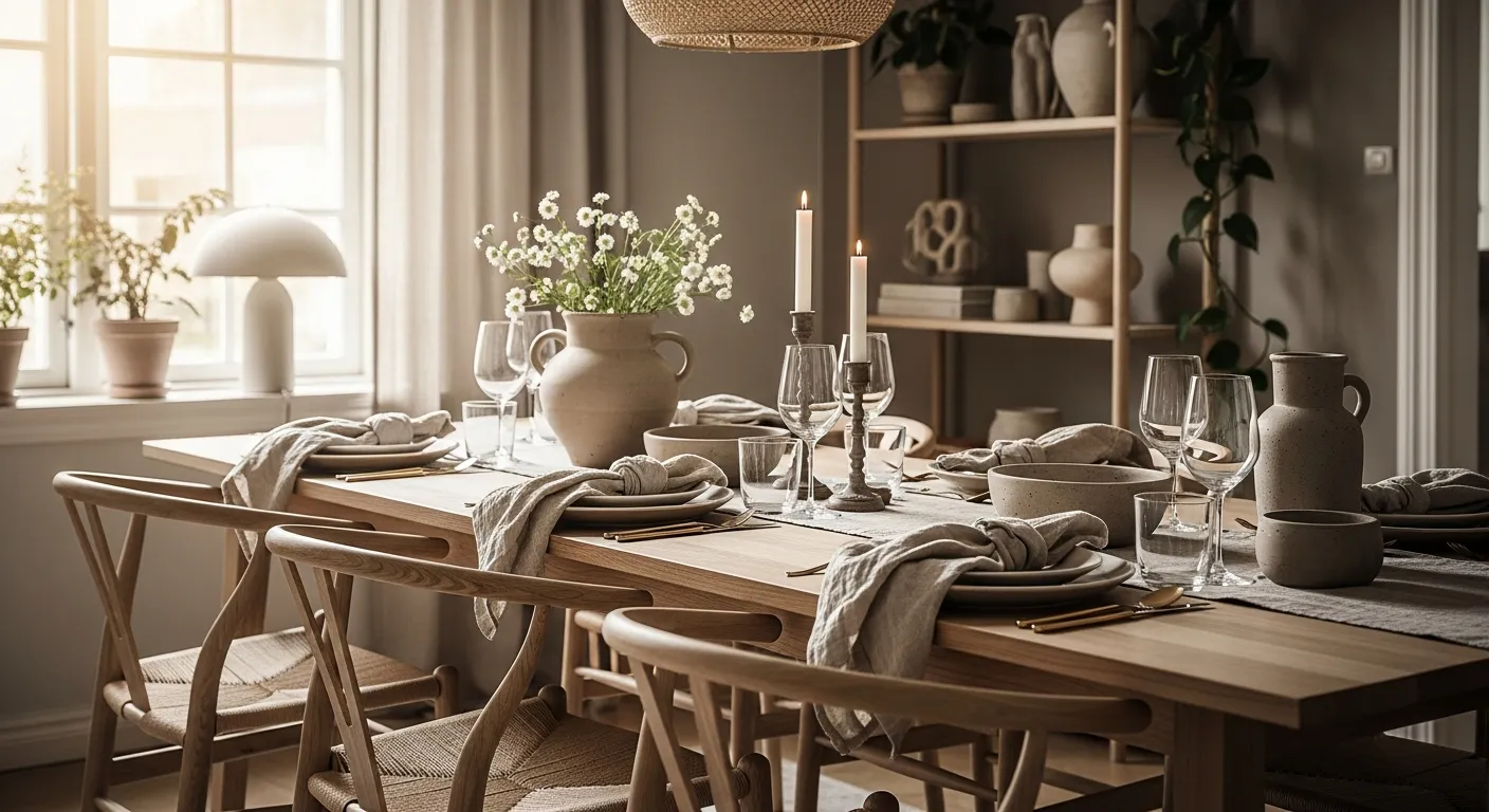 Styling and textile tips for Scandi Dining Room ideas