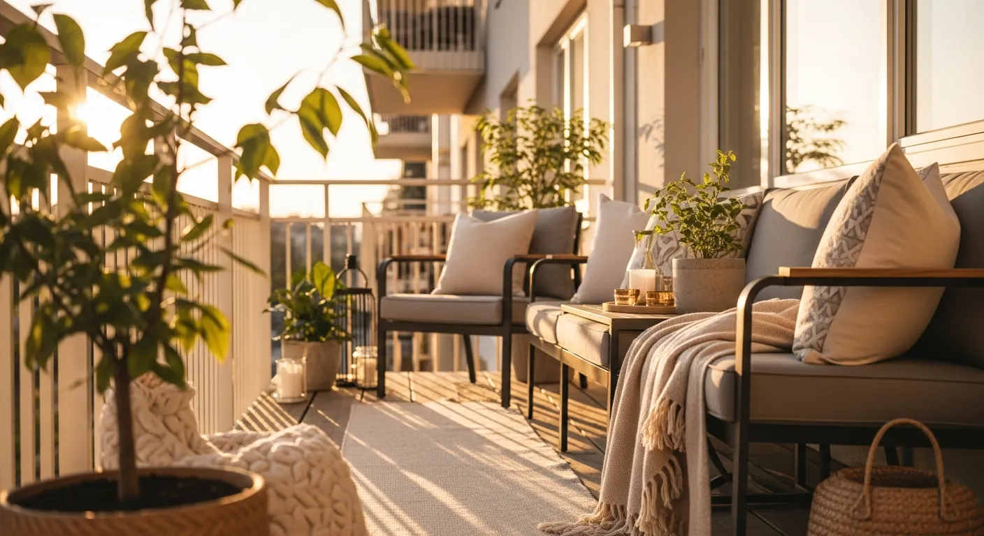 Indoor-outdoor flow demonstrating seamless Modern Outdoor Balcony ideas