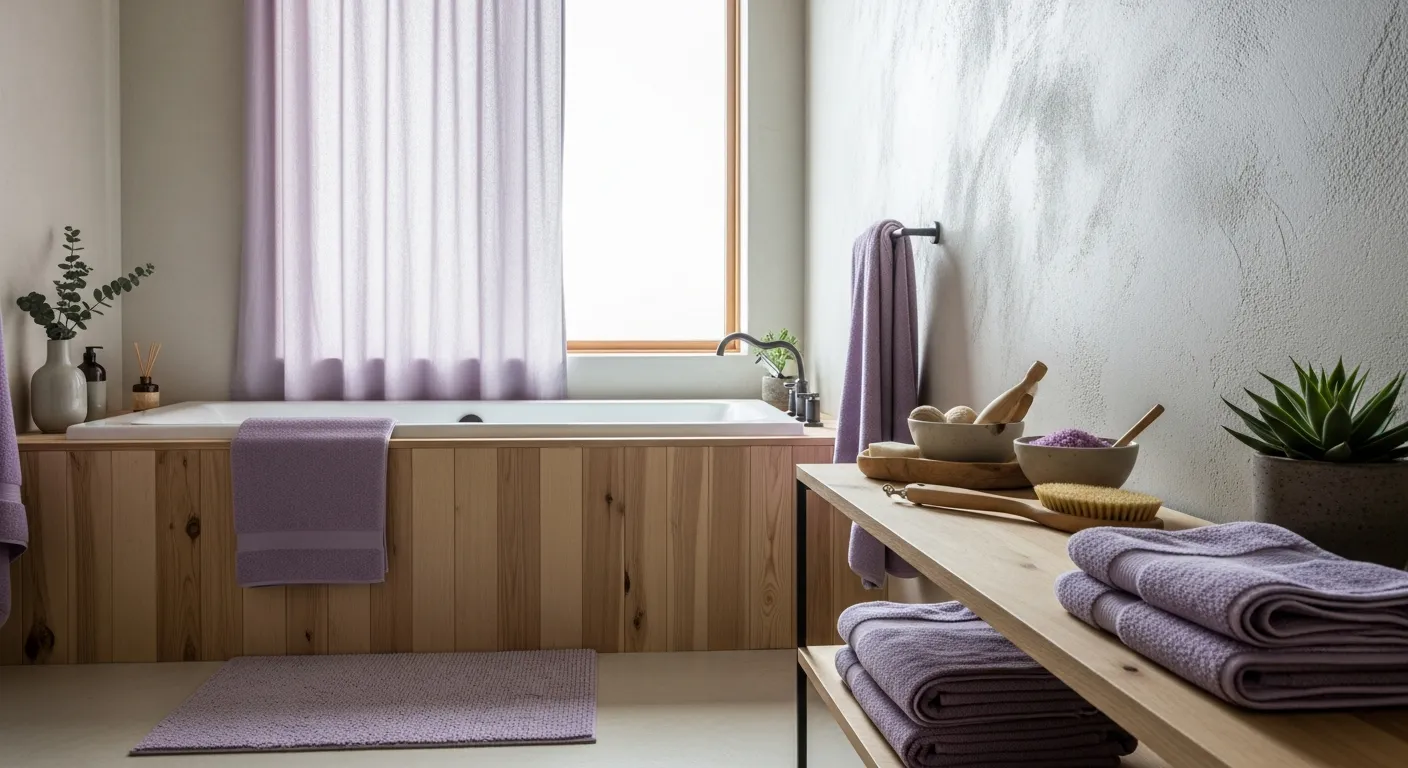 Modern Japandi bathroom ideas showing cost-effective decor updates