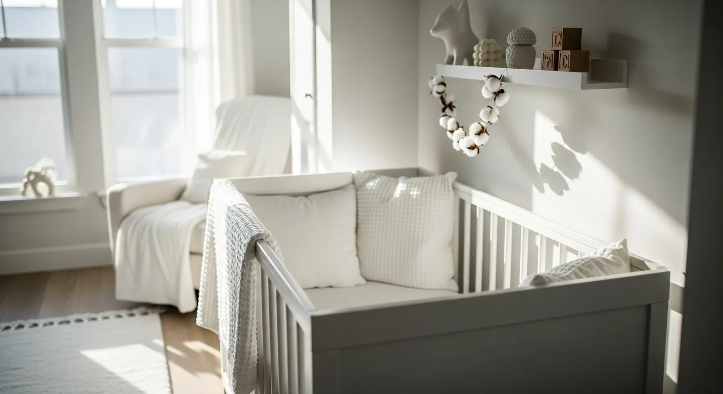 Layered white color palette examples for Modern Nursery & Kids Room ideas