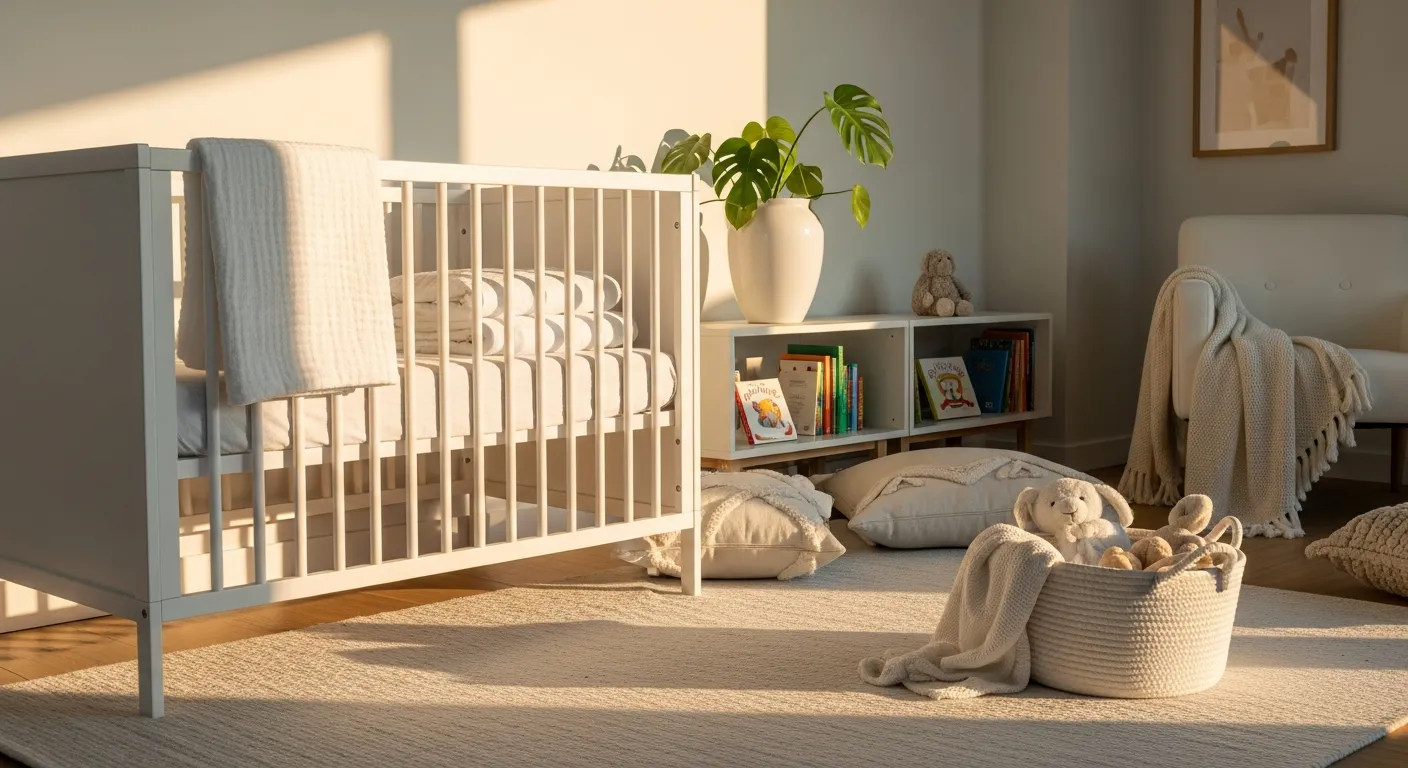 Styling tips for a modern white nursery with textured decor