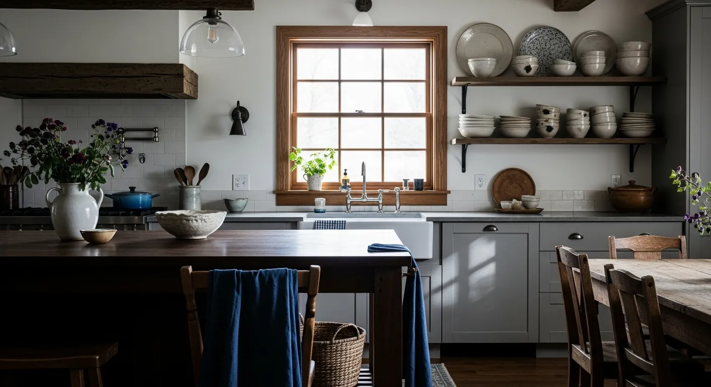 Step by step guide to recreating Navy Farmhouse Kitchen ideas