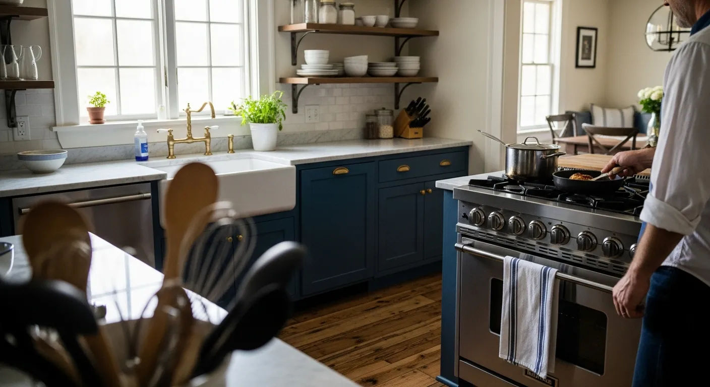 Layering textures and materials in modern Farmhouse Kitchen ideas
