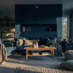 Navy Blue Scandi Living Room Ideas: Master Cozy Minimalism