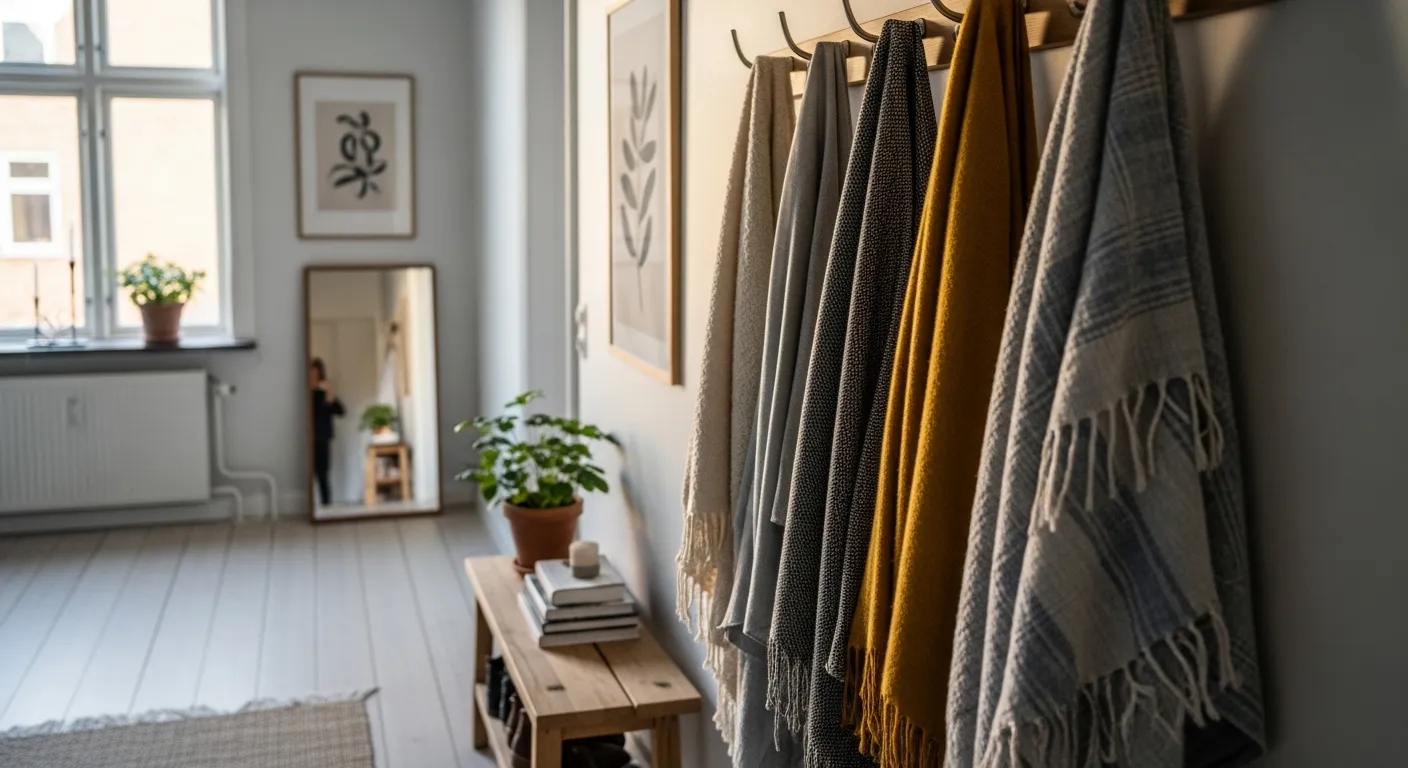 Mustard door painting inspiration for Scandi Entryway ideas