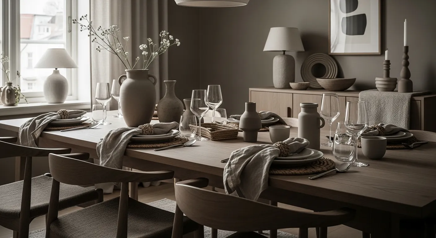 Color palette examples for warm Scandi Dining Room ideas