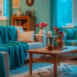 Turquoise Love: Dreamy Bohemian Living Room Ideas for Valentine’s