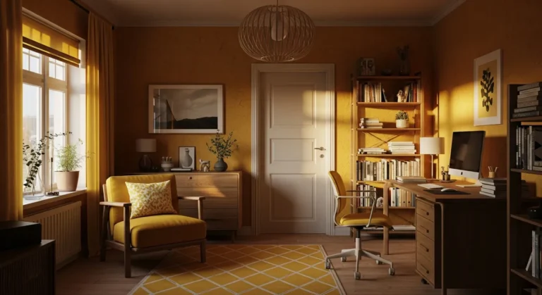 Sunny & Serene: 8 Scandi Home Office Ideas Using Yellow