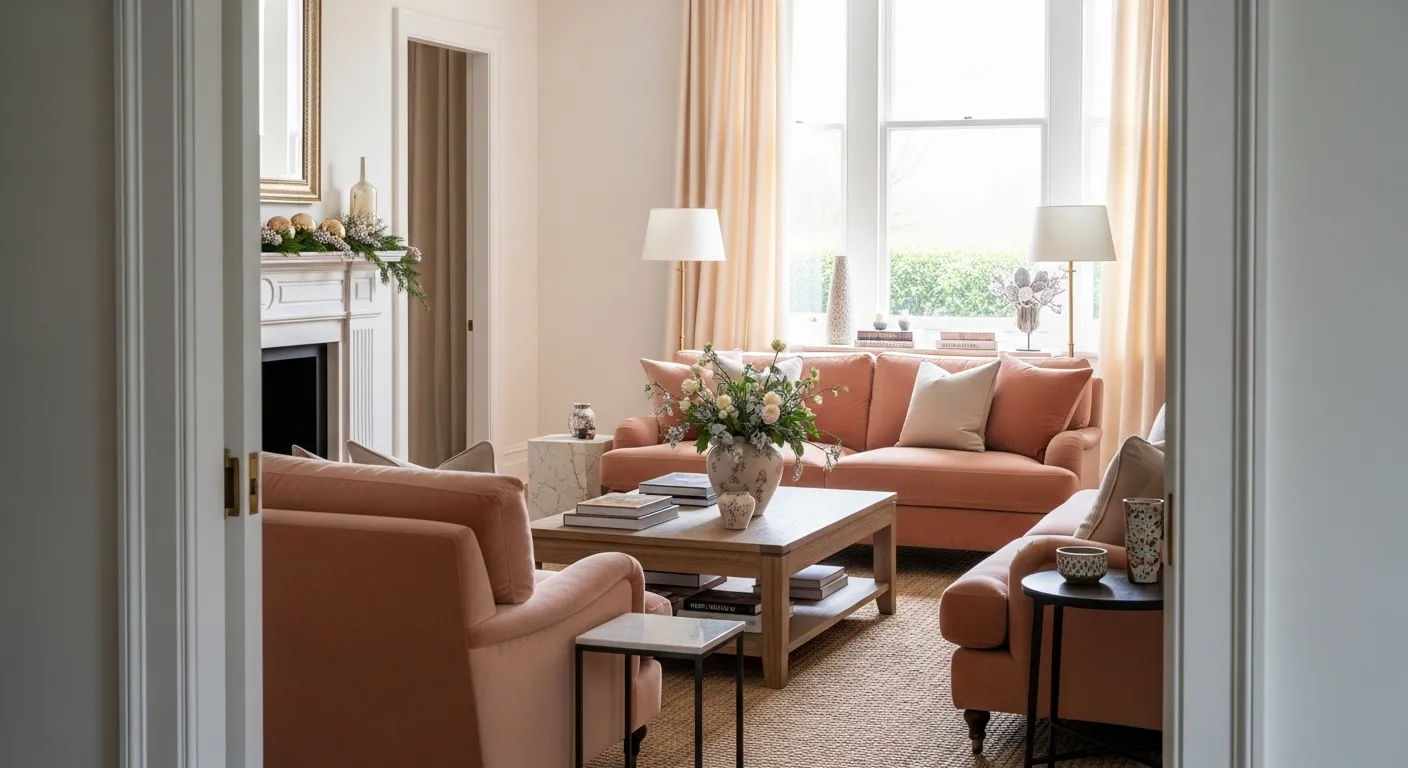 Ornate sophisticated furnishings in a classic luxury living room design