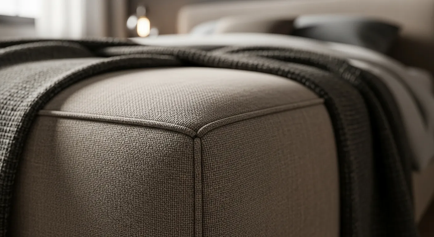 Essential furniture pieces for cozy industrial bedroom ideas with truffle accents