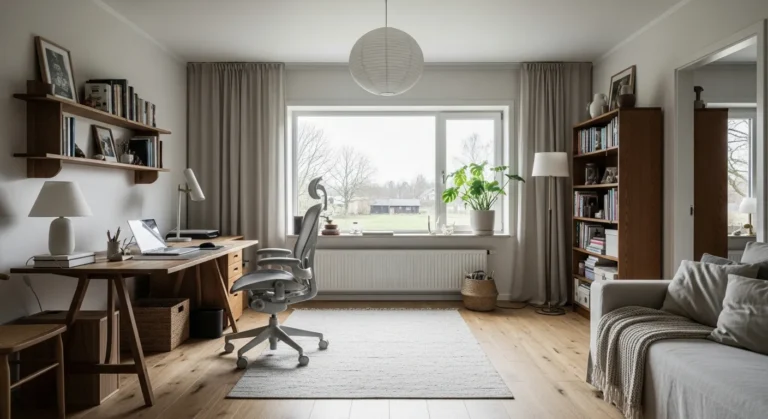 Serene Japandi Home Office Ideas: The Off-White Sanctuary