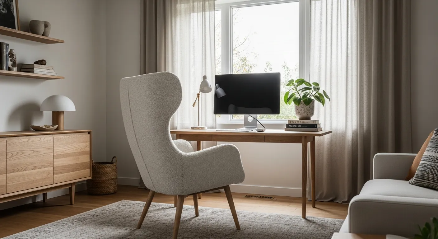 Step 1 of implementing Japandi Home Office ideas: The Minimalist Desk Setup