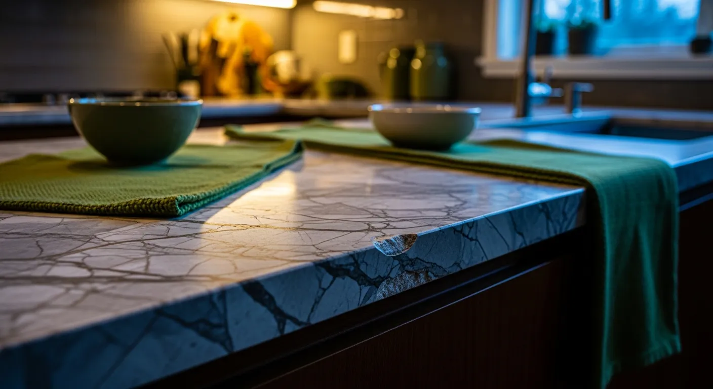 Timeless mid-century modern culinary space featuring green cabinets and globe pendant lighting