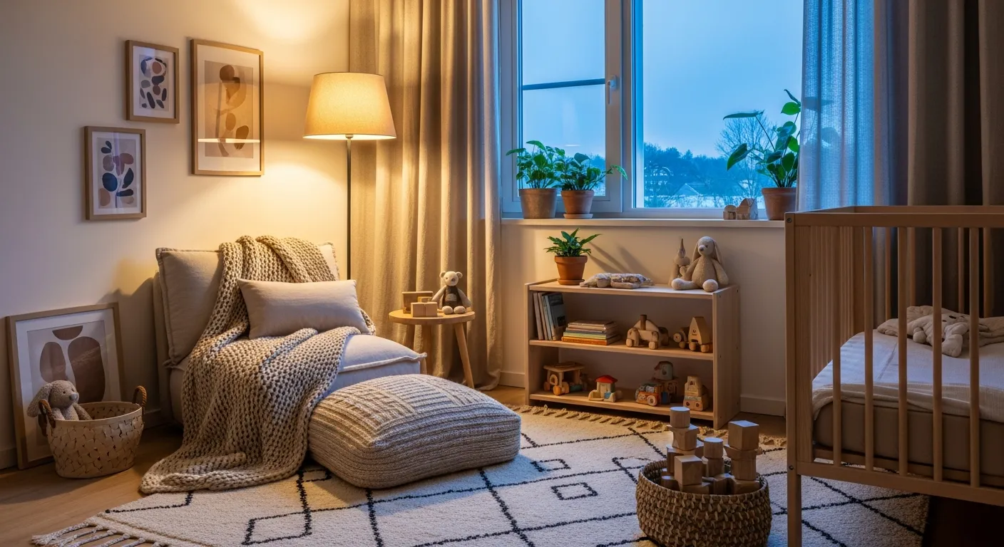 Styling tips and decor accessories for a beige nursery and kids room