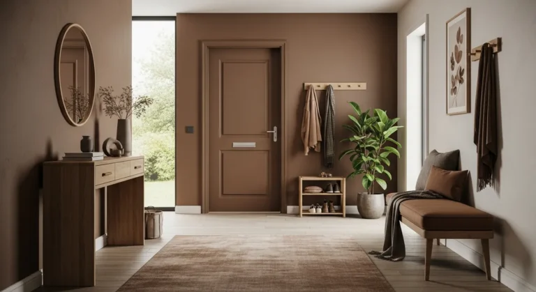 Modern Entryway Ideas: Warm Mocha Foyer Inspiration