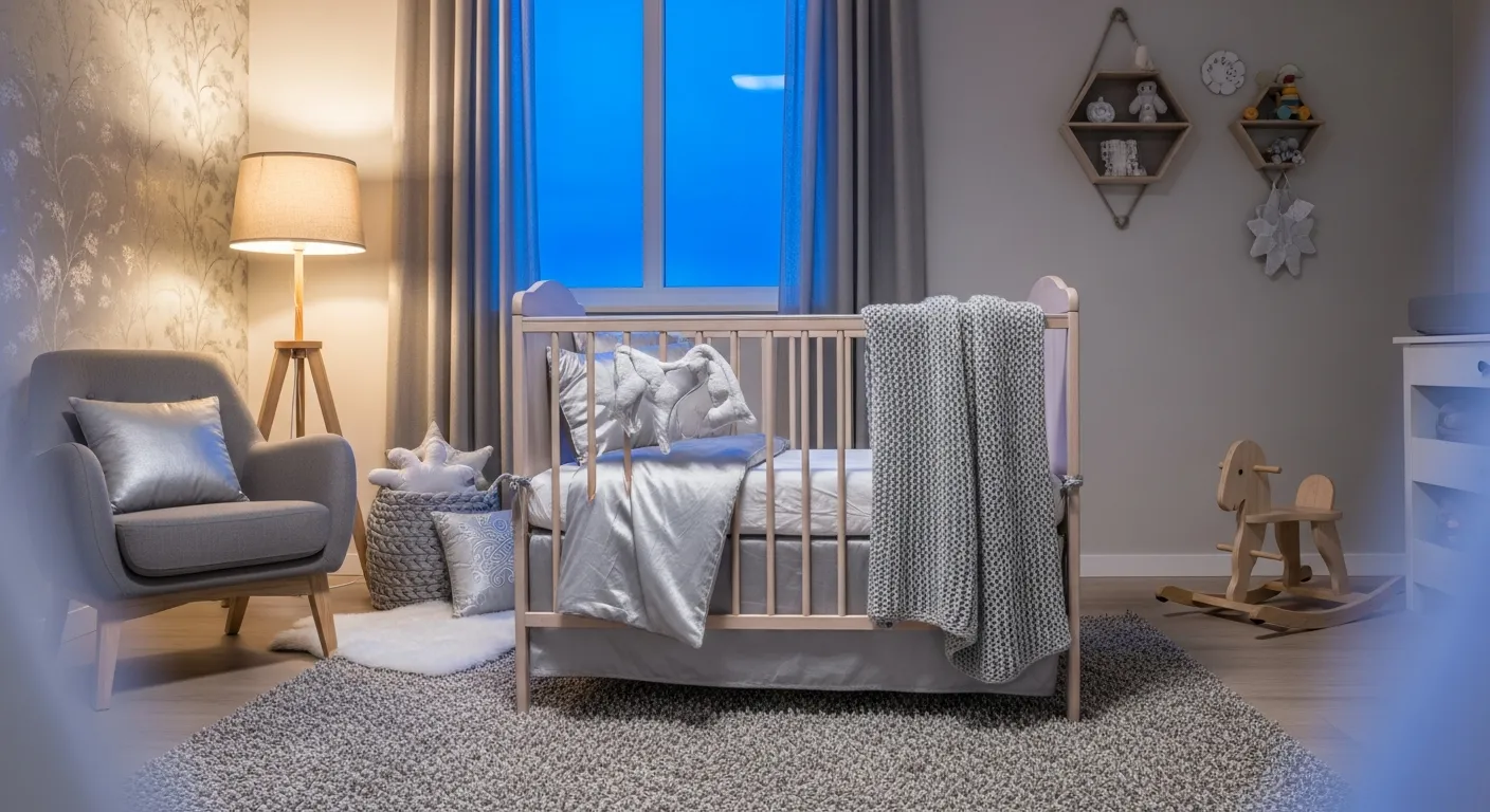 Sleek and contemporary Modern Nursery and Kids Room ideas with soft layered lighting