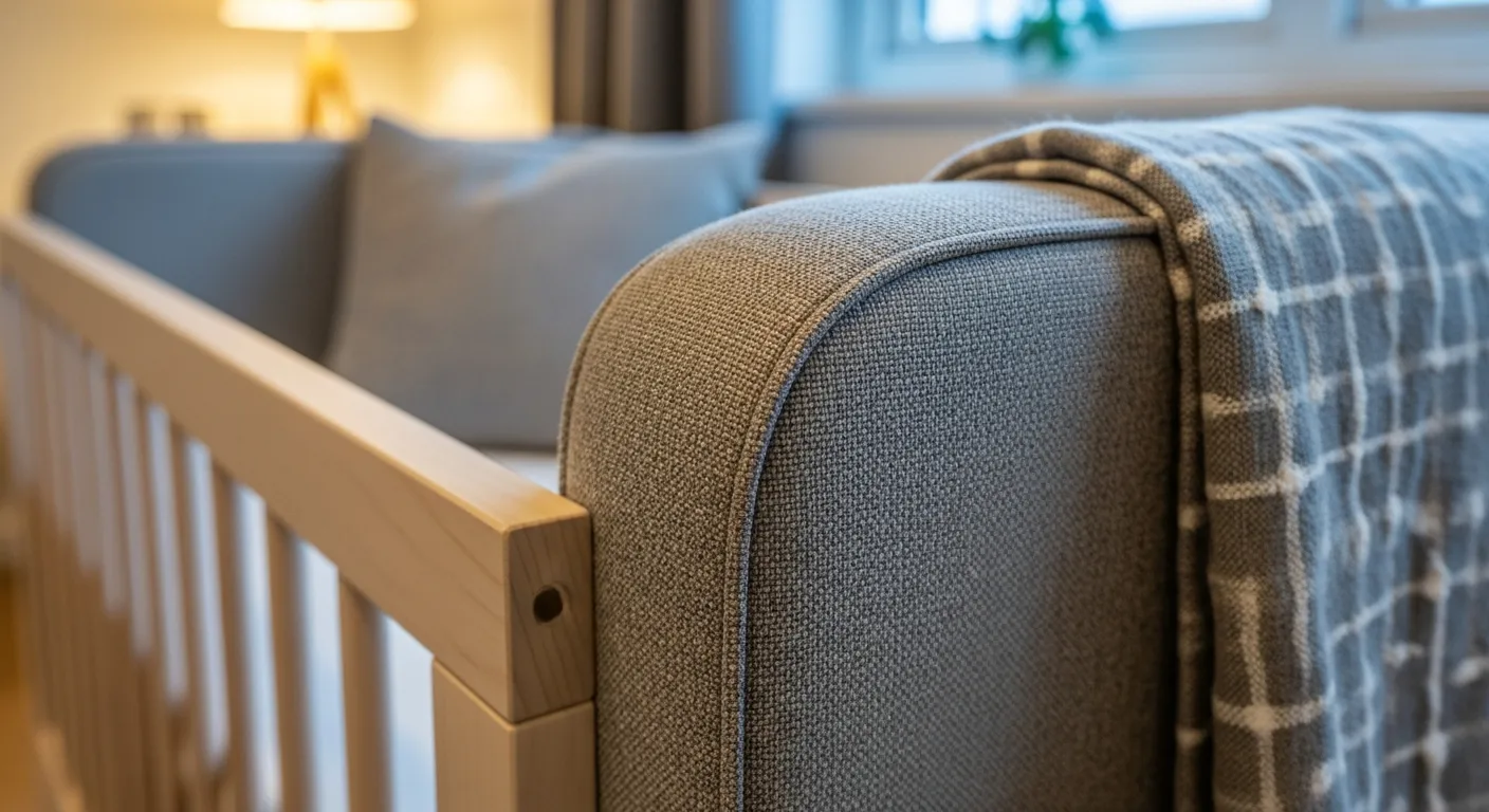 Essential sleek gray crib and furniture for Modern Nursery and Kids Room ideas