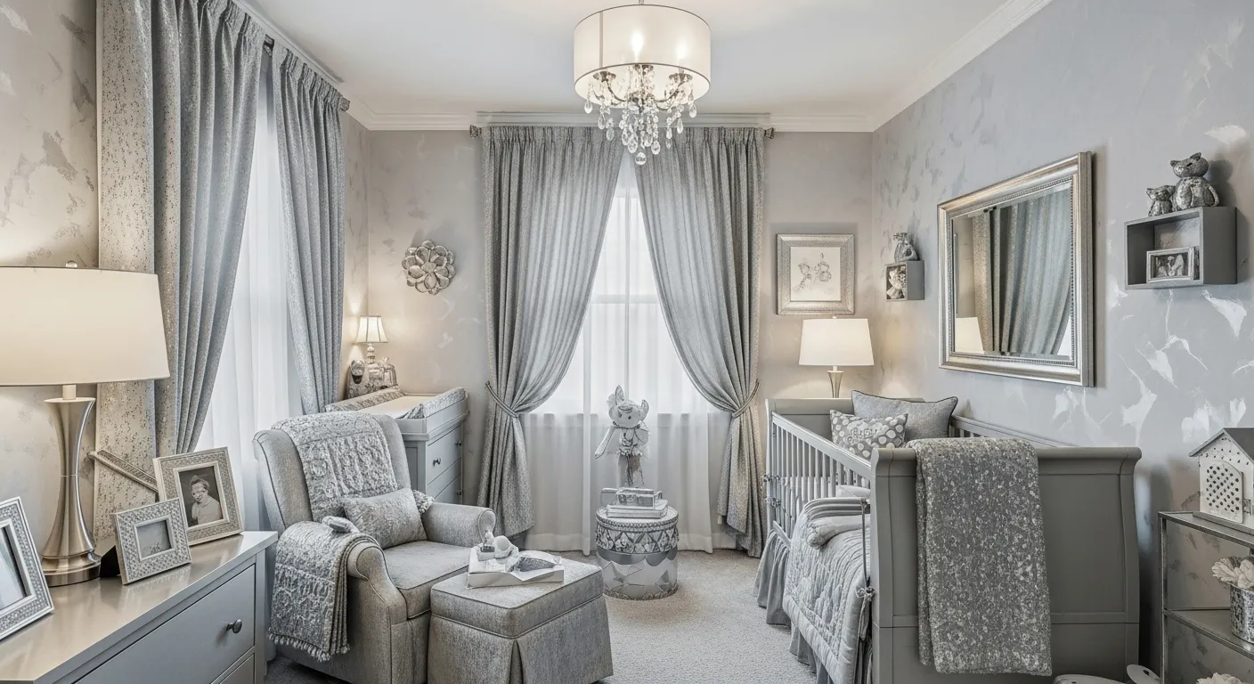 Modern Nursery and Kids Room ideas showcasing psychological benefits of silver and minimalist design
