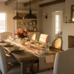 Off-White Farmhouse Dining Room Ideas for Valentine’s Day