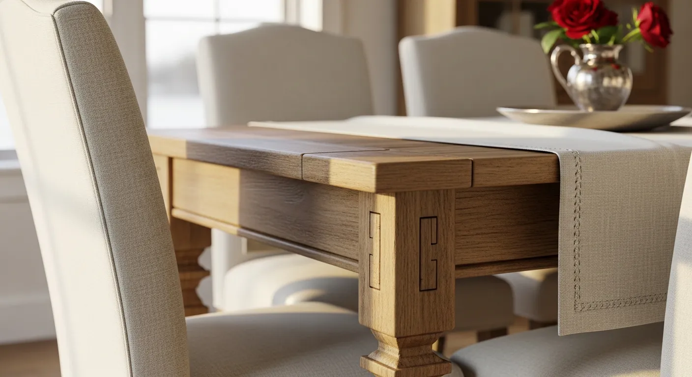 Elegant off-white farmhouse dining room featuring a rustic wood table and vintage chairs for a cozy vibe
