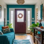 Bohemian Entryway Ideas: Teal Thanksgiving Decor