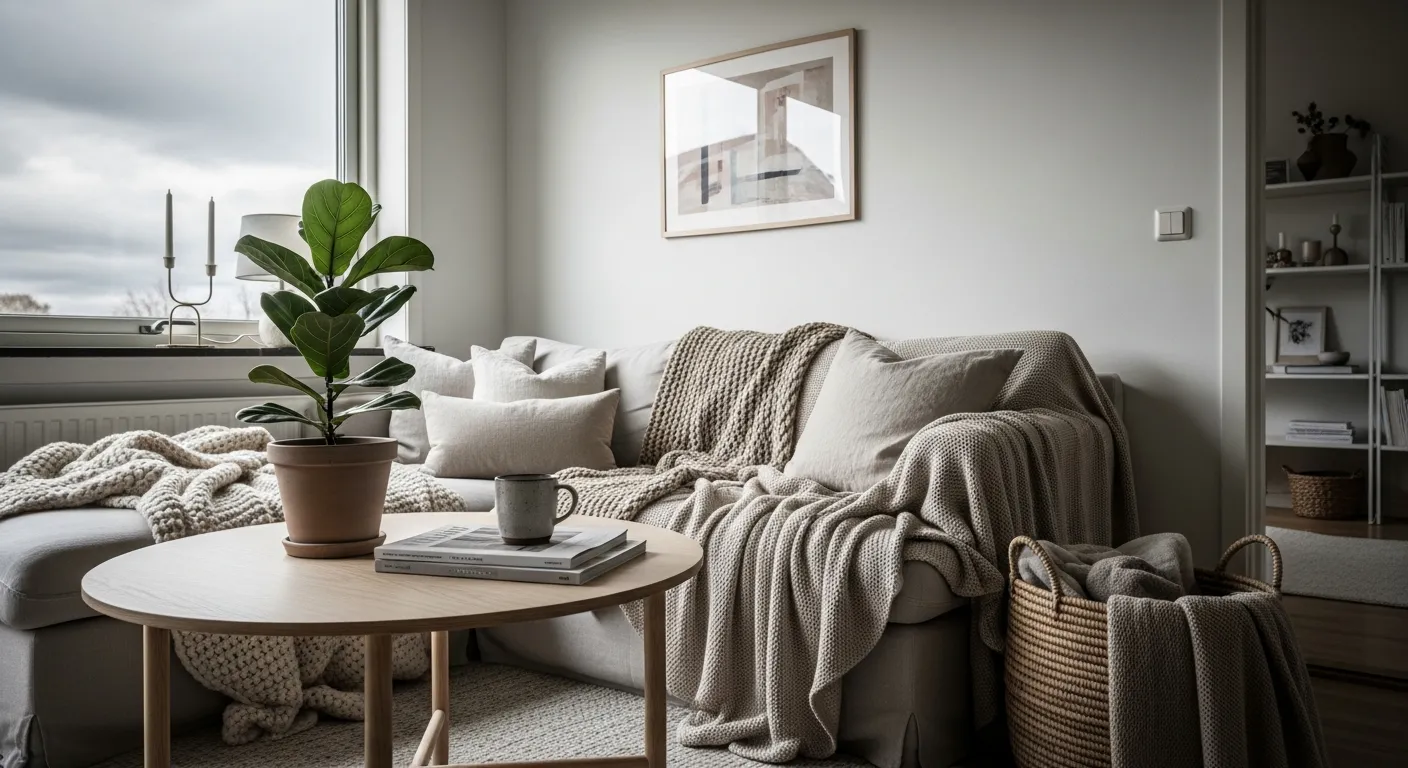 Styling Scandi living room ideas with minimalist decor and natural wooden accents