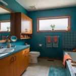 Teal Mid-Century Modern Bathroom Ideas for Thanksgiving