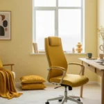 Fresh Butter Yellow Modern Home Office Ideas for Productivity