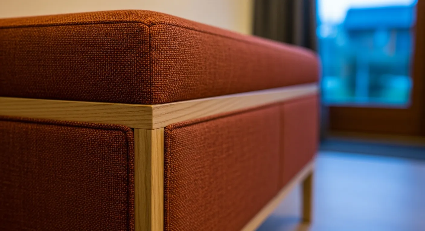 Minimalist console table and decor elements showcasing brilliant modern entryway ideas with rust accents.