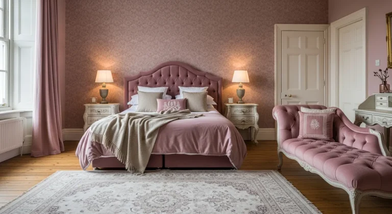 Stunning Classic Luxury Bedroom Ideas in Dusty Rose