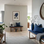 Navy Blue Japandi Entryway Ideas for a Zen Welcome