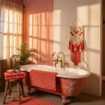 Stunning Coral Bohemian Bathroom Ideas for Everyday Style