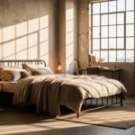 Cozy Beige Industrial Bedroom Ideas & Design Tips