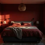 Dark Red Farmhouse Bedroom Ideas: Cozy Rustic Decor