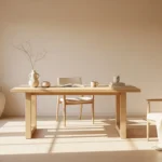 Japandi Home Office Ideas: Cream Minimalist Zen