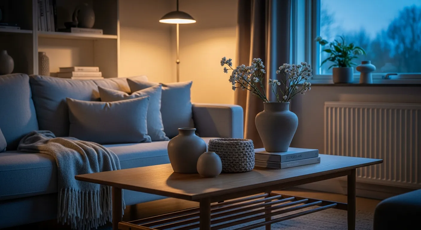 Light gray and warm oak color combinations for minimal interior spaces