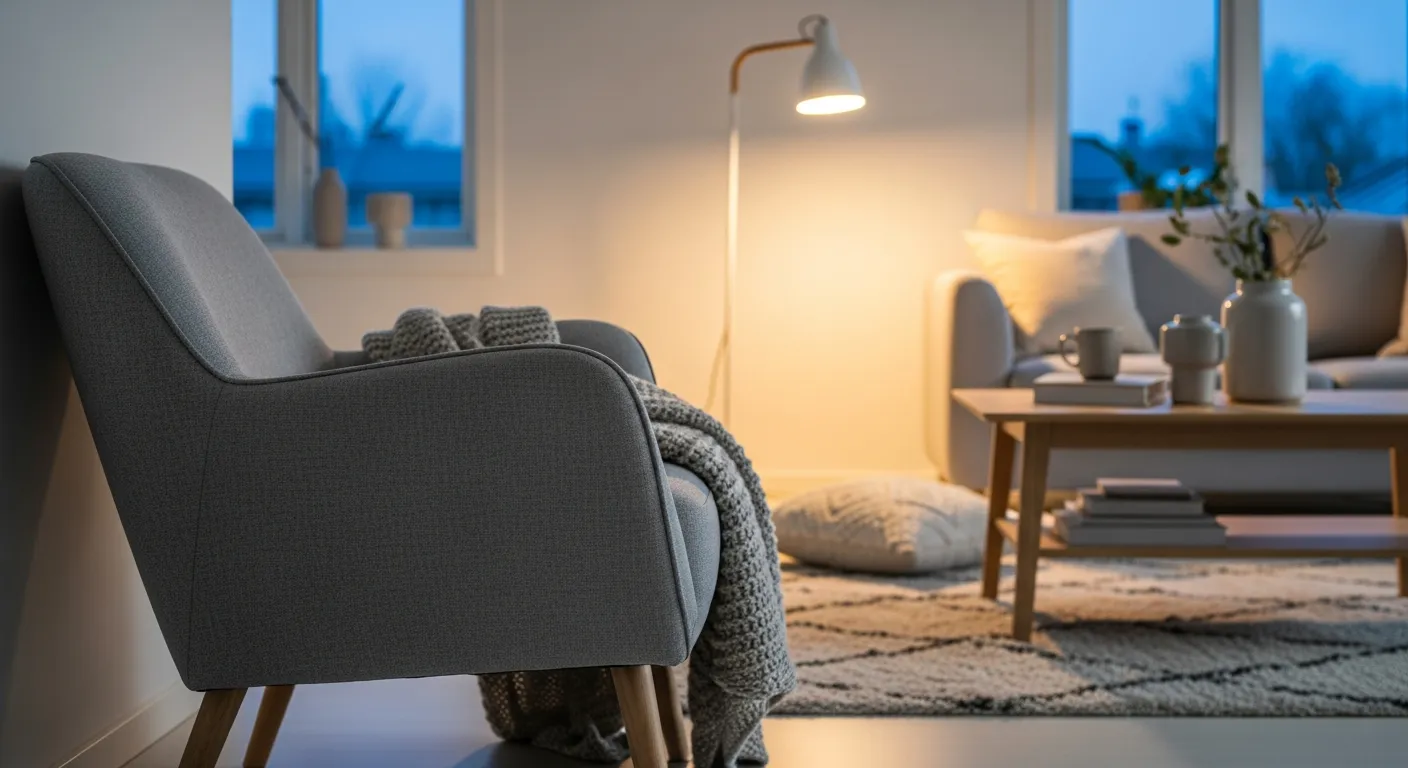 How to recreate light gray Scandinavian living spaces with natural wood elements