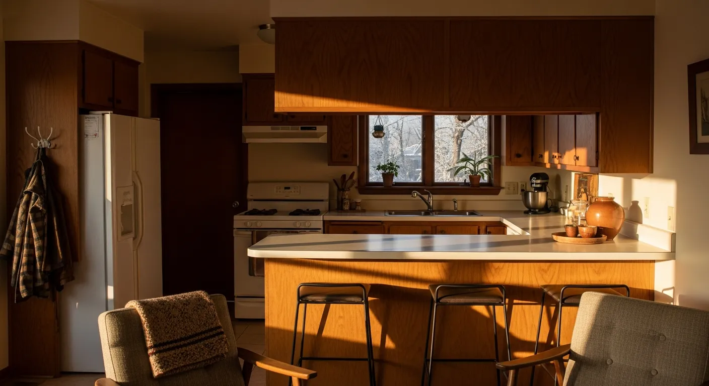 Step by step guide to styling warm brown flat panel kitchen cabinets
