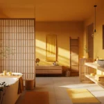 Sunny Yellow Japandi Bathroom Ideas for a Calm Retreat