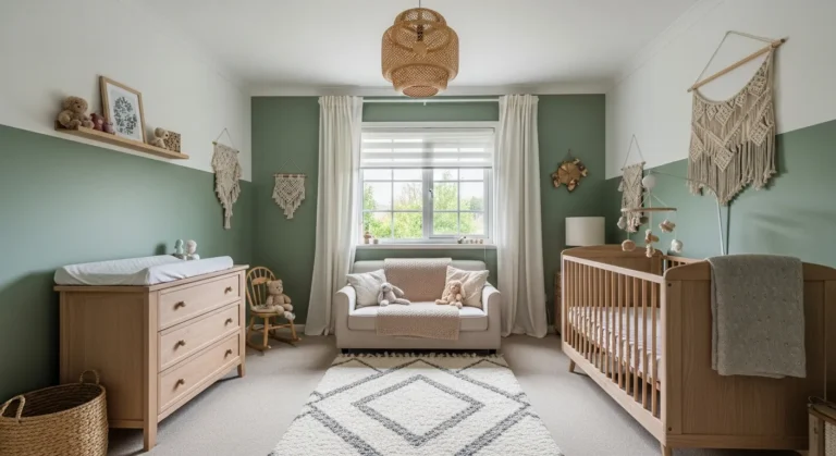 Dreamy Sage Green Bohemian Nursery & Kids Room Ideas