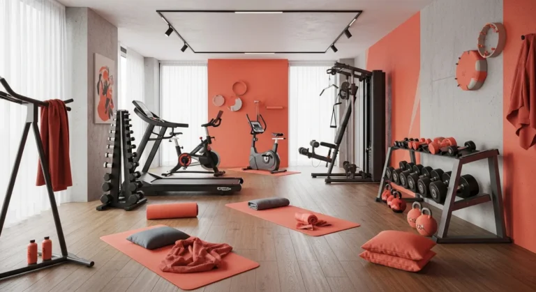Modern Home Gym Ideas: Designing an Energizing Coral Space