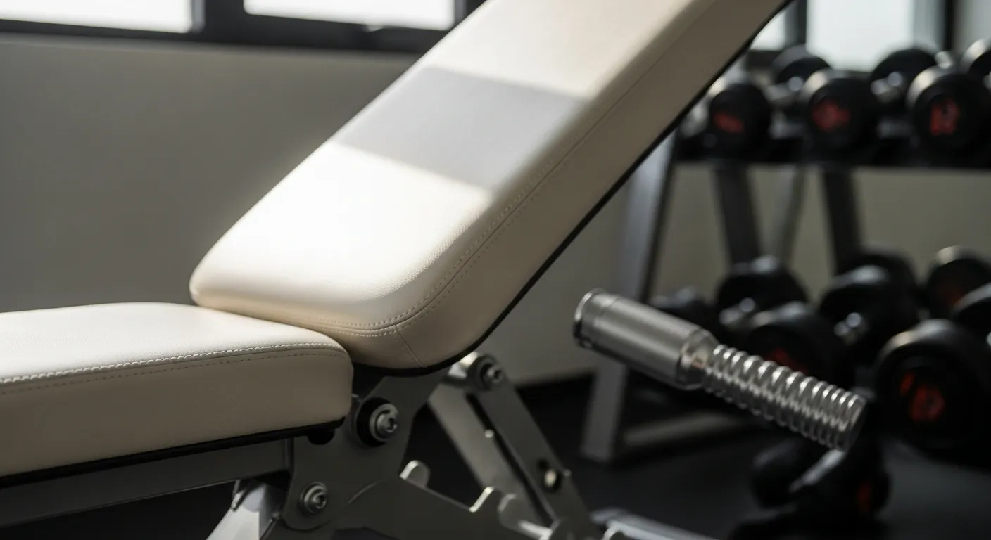 Minimalist workout equipment and natural light perfect for modern home gym ideas