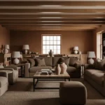Cozy Warm Brown Farmhouse Living Room Ideas