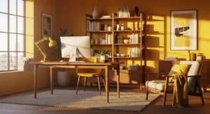Sunny Yellow Scandi Home Office Ideas & Inspiration