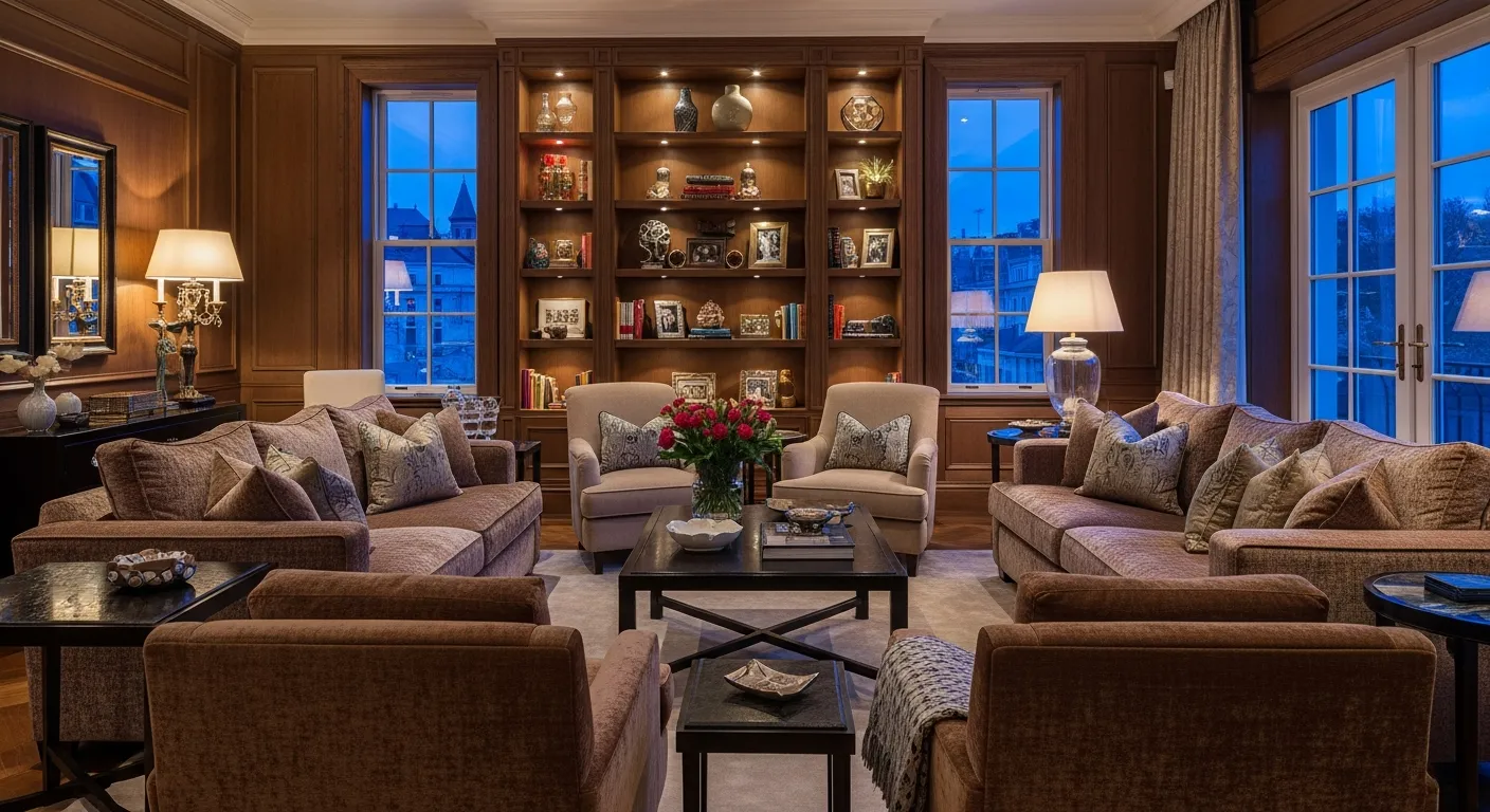 Final reveal of stunning classic luxury living room ideas featuring everyday elegance