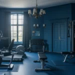 Classic Luxury Home Gym Ideas: Indigo Elegance
