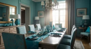 Turquoise Classic Luxury Dining Room Ideas & Styling Tips