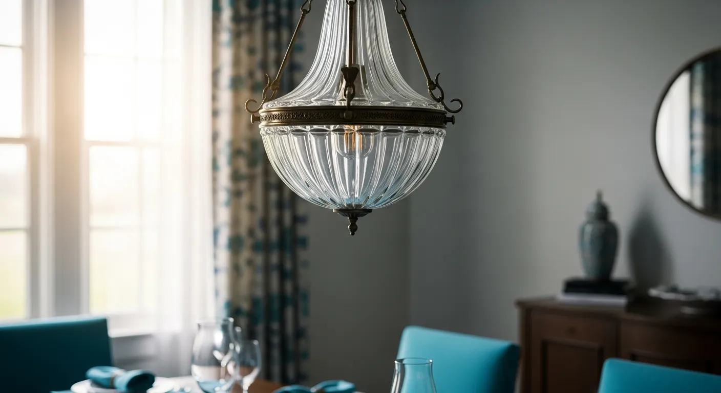Sophisticated backdrop for family dinners in a classic luxury turquoise dining space.