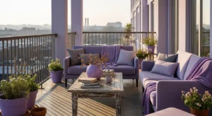 Industrial Outdoor Balcony Ideas: Edgy Decor Meets Lilac